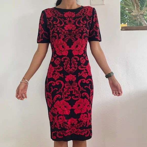 cynthia steffe red dress Seamline Cynthia Steffe Red Pleat Dress